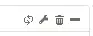 Centreon widget toolbar icons: refresh, edit settings (wrench), delete and minimize