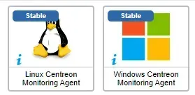 Les 2 nouveaux connecteurs de supervision d'octobre 2024, marqués Stable : Linux Centreon Monitoring Agent et Windows Centreon Monitoring Agent