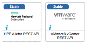2 new Centreon monitoring connectors in July 2025, both Stable: HPE Alletra REST API and VMware8 vCenter REST API