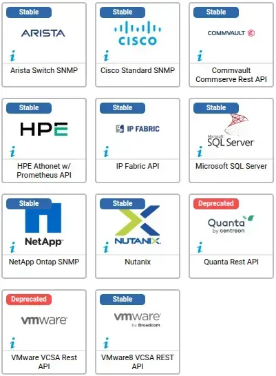 11 Centreon monitoring connectors enhanced in January 2026, including Arista Switch SNMP, Cisco Standard SNMP, HPE Athonet, IP Fabric API, NetApp Ontap SNMP, Nutanix and VMware8 VCSA REST API