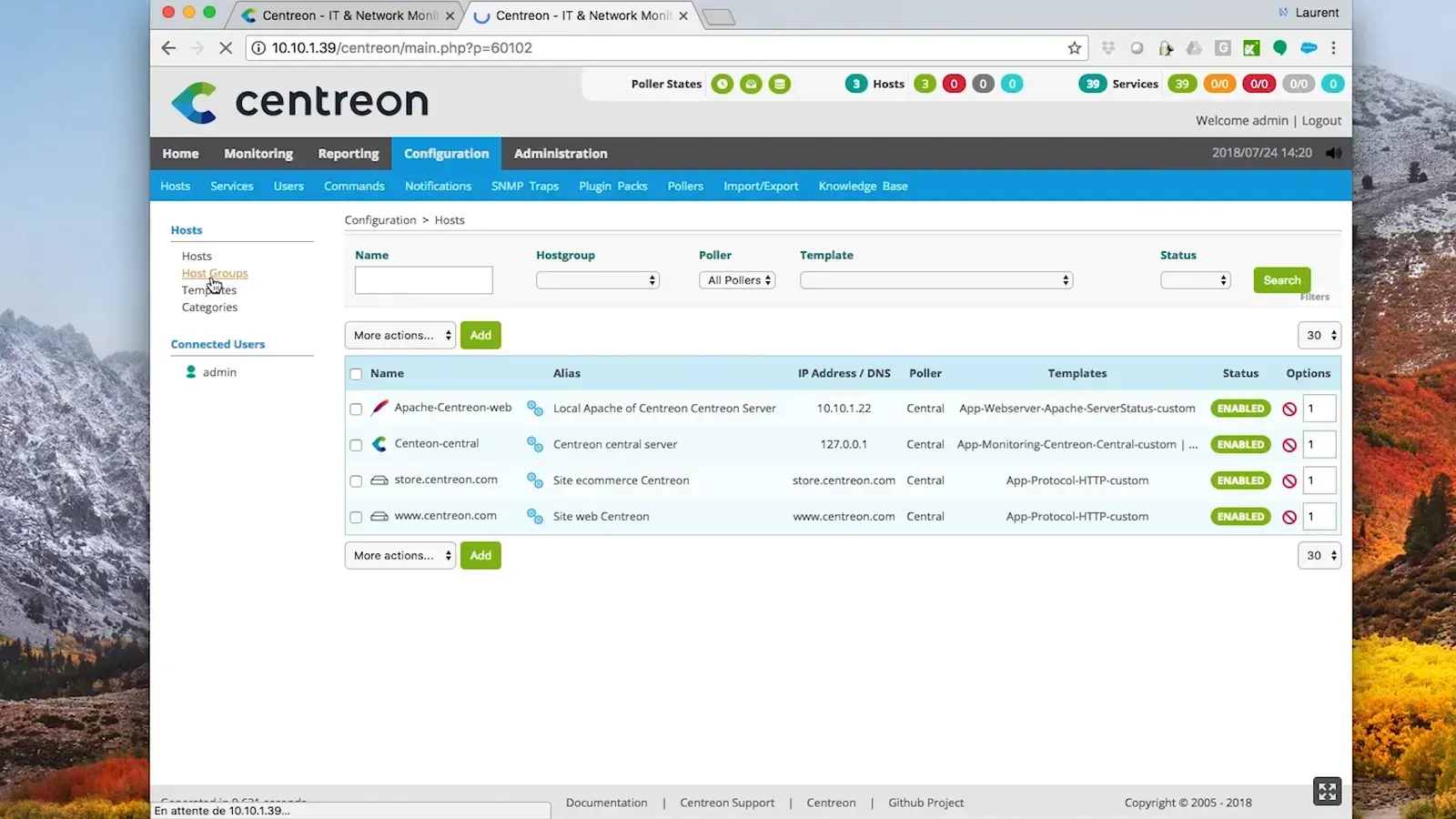 Comment utiliser l’interface Centreon API Web ?