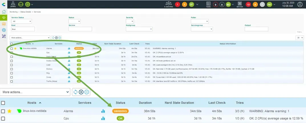 Interface de Netdata avec Centreon : votre nouvel allié pour superviser l’état de vos serveurs Linux en temps réel