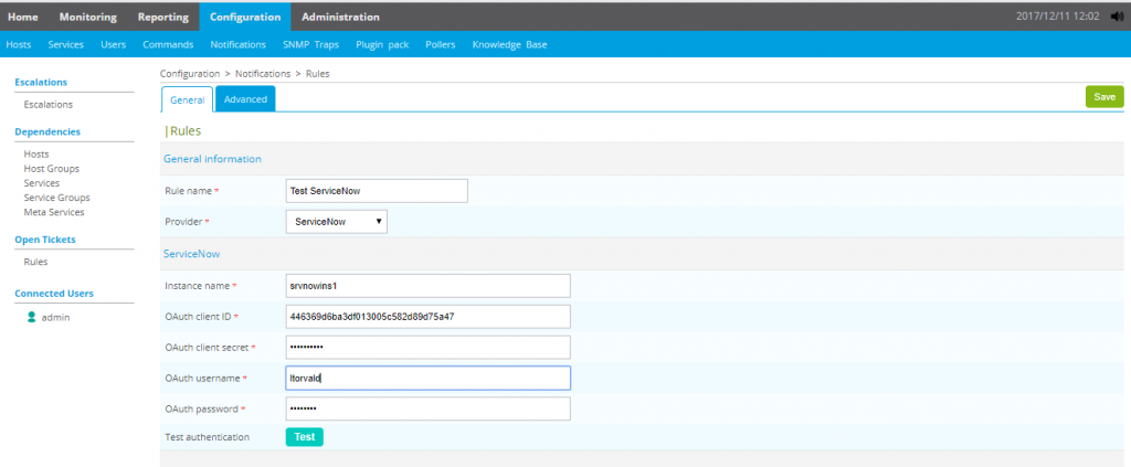 Centreon, IT monitoring, ServiceNow