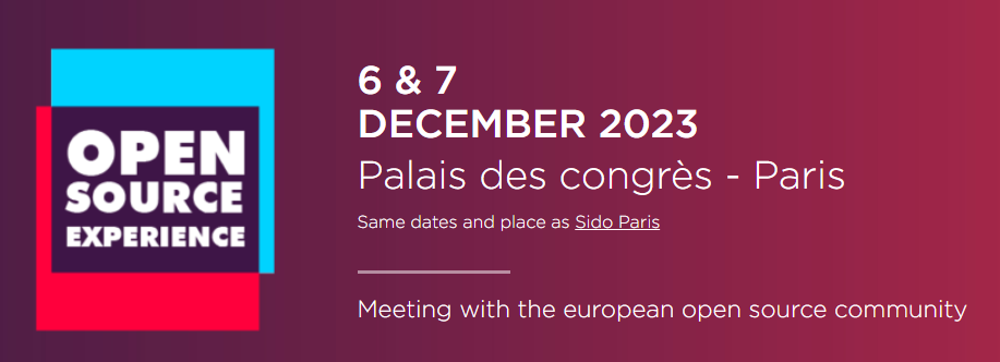 Open Source Experience 2023 – Paris